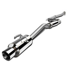 Fit 12-15 Civic Si 4dr Fb K24 4rolled Muffler Tip Racing Catback Exhaust System