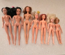 VTG 60s/70s Mixed Lot Of 7 Dolls-Hasbro Farrah-Mego Corp Waltons Mom-Ideal Jody