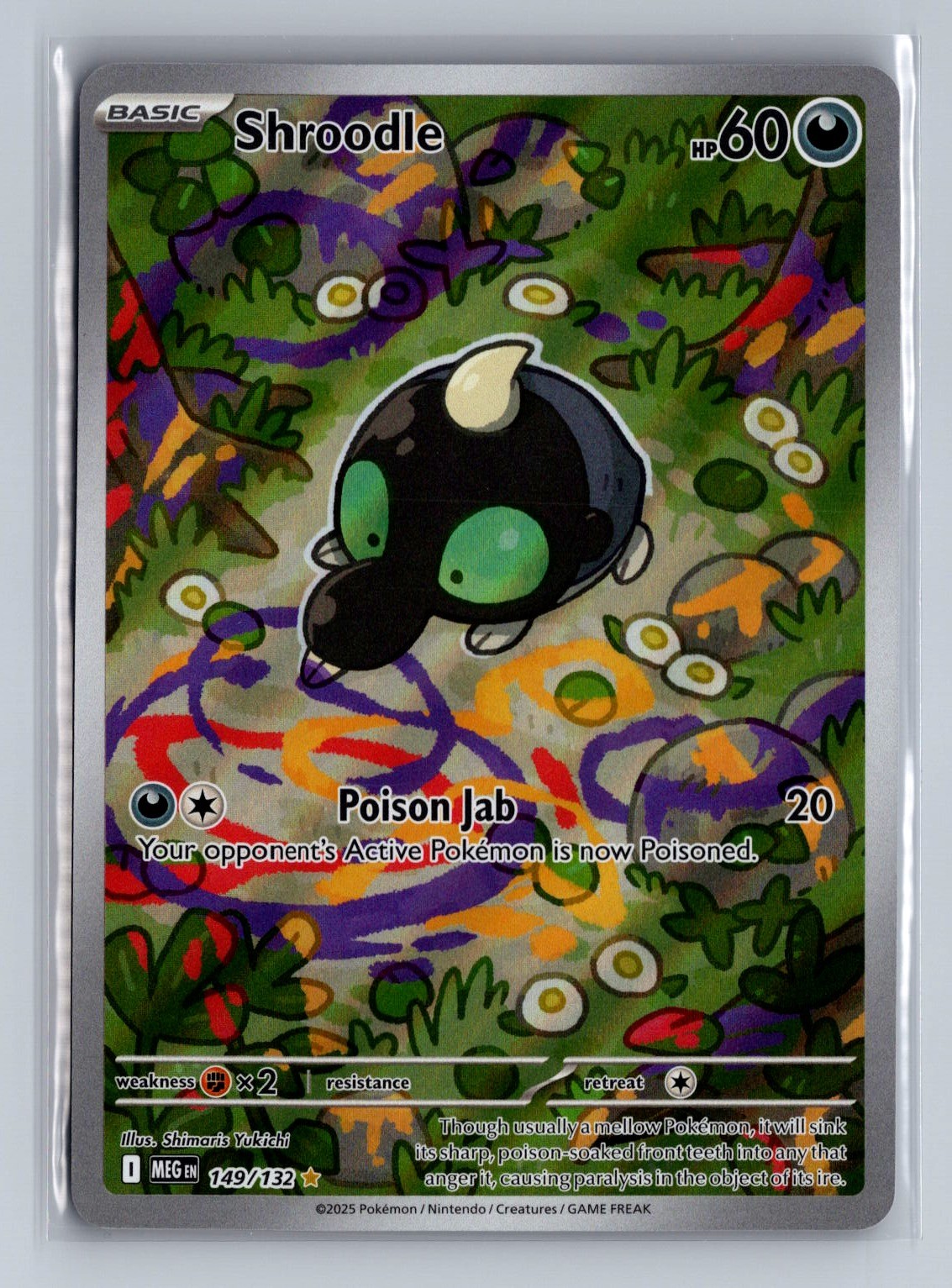 Shroodle Illustration Rare ME01: Mega Evolution 149/132 NM Holo