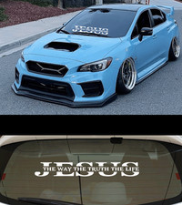 Jesus The Way Windshield Frontback Decal Sticker Christian God Car Truck Suv A