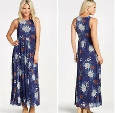 Sunday In Brooklyn Anthropologie Multi-Color Floral Sleeveless Maxi Dress Sz S 