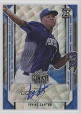 2021 Leaf Metal Draft Blue Wave 11/20 Irving Carter #BA-IC1 Auto nd3