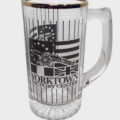 Revolutionary War Mug Souvenir Glass Yorktown Victory Center Collectible History