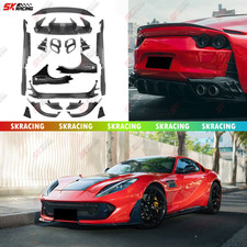 Dry Plain Carbon Fiber Front Rear Lip Wing Kit Fit Ferrari 812 GTS Superfast 18+
