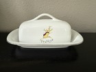 Pottery Barn Reindeer Prancer  1/4 Pound Covered Butter Dish
