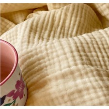 Skin-Friendly Pre-Washed Cotton Muslin Blanket - Lightweight  Cozy for All Ages