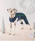 Brushed Fleece Plaid Dog Pajamas - Wondershop™ Black and Green L