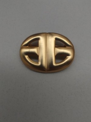 Vintage Givenchy Brosche 4G Logo, vergoldet, signiert, 1970/80er Jahre