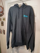 Sport-Tek Mens Gray Hoodie "Donwell Co." & USA Flag Logo 3XL