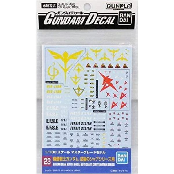 Наклейка на водную горку Bandai Hobby Gundam GD-23 1100 символов Counter Attack M 1990₽
