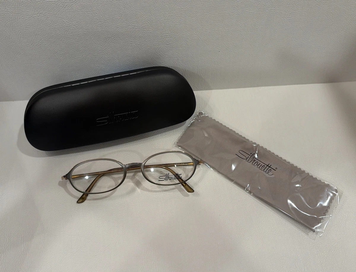 Silhouette M7374 6053 Rimless Eyeglass Frames Gold 19-35-135 Austria Authentic Silhouette M7374 /20 V6054 Brown Gold Rimless Eyeglasses  main image 2