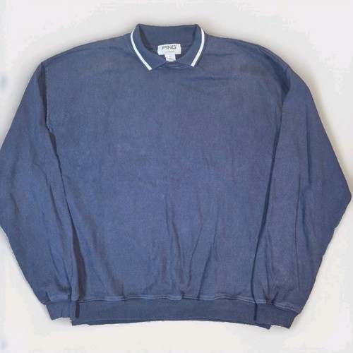 Vtg Ping By Karsten Golf Pullover Collared Sweatshirt Sweater Size XL Made USA