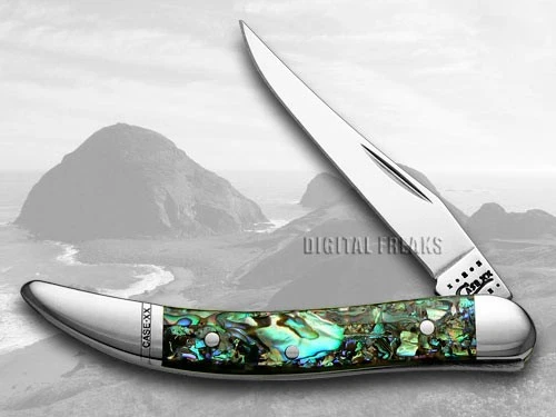 Case xx Knives Tiny Toothpick Genuine Abalone Pocket Knife Stainless 12002 - Image 2 of 4