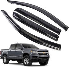 Rain Guards for Chevrolet Chevy Colorado/GMC Canyon Crew Cab 2015-2022, Tape-o