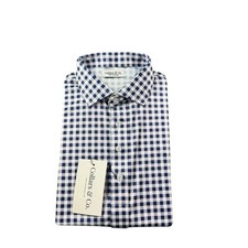 Collars  Co Blue Purple White Check Dress Collar Men  s Polo Size S NWT