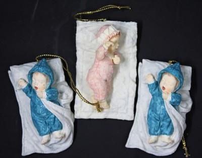 Ashton Drake Christmas Ornaments Little Stars Lot of 3 1993 Yolanda Bello