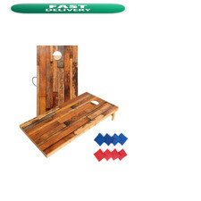 Tiannbu Wood Cornhole Game Set Regulation 2 X 4 Feet Cornhole Board Bean Bags