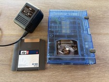 Iomega Zip 100 Portable External Drive Z100USB Clear Blue W/ Power Cord Disk