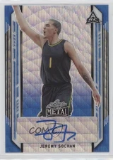 2021-22 Leaf Metal Blue Wave /30 Jeremy Sochan #BA-JS3 Auto