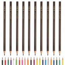 Coffee Color Drawing Pencils for Adult Coloring Books, 10 Pcs