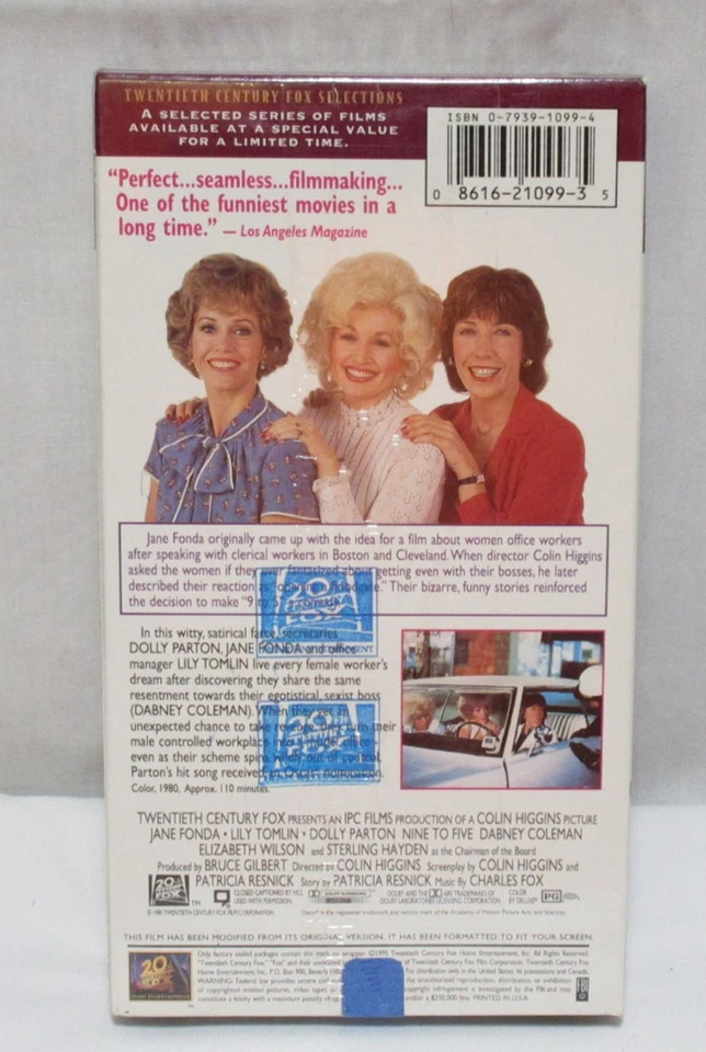 9 to 5 (1980, VHS) New & Sealed Featuring Dolly Parton Lily Tomlin & Jane Fonda - Image 4 of 4
