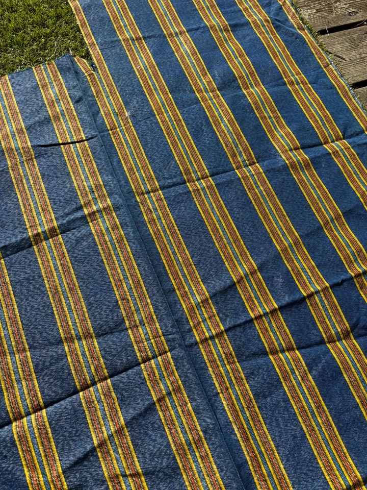 Panneau de tissu français vintage années 20 tissage tissu textile antique ancien - Photo 4/4