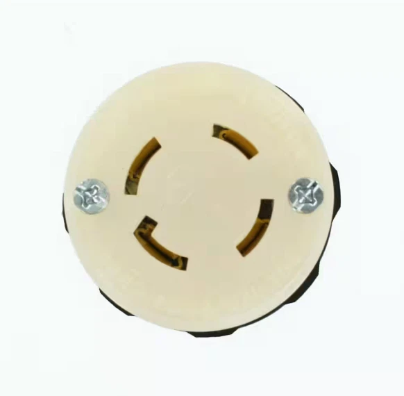 Conector de Bloqueo Leviton 30 Amp 125/250 Voltios, Blanco y Negro 2713-CS Foto 4 de 4