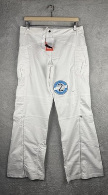 Nike Damen Cargohose Größe UK 12 weiß wandelbar Zip Off Wanderhose
