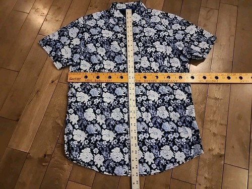 Monument Shirt Mens M Floral HAWAIIAN Button Up Short Sleeve Casual - Picture 3 of 4