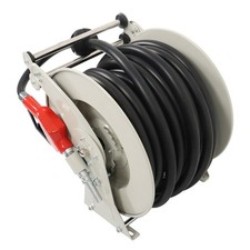 Fuel Hose Reel Retractable 3/4"x66' Diesel Hose Reel  Red Auto Refueling Gun