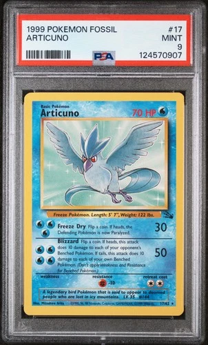Articuno Pokemon Fossil 17 NM PSA 9