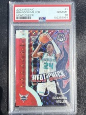 Panini Mosaic 2023-24 Heat Check Brandon Miller Rookie #1 Hornets PSA 10