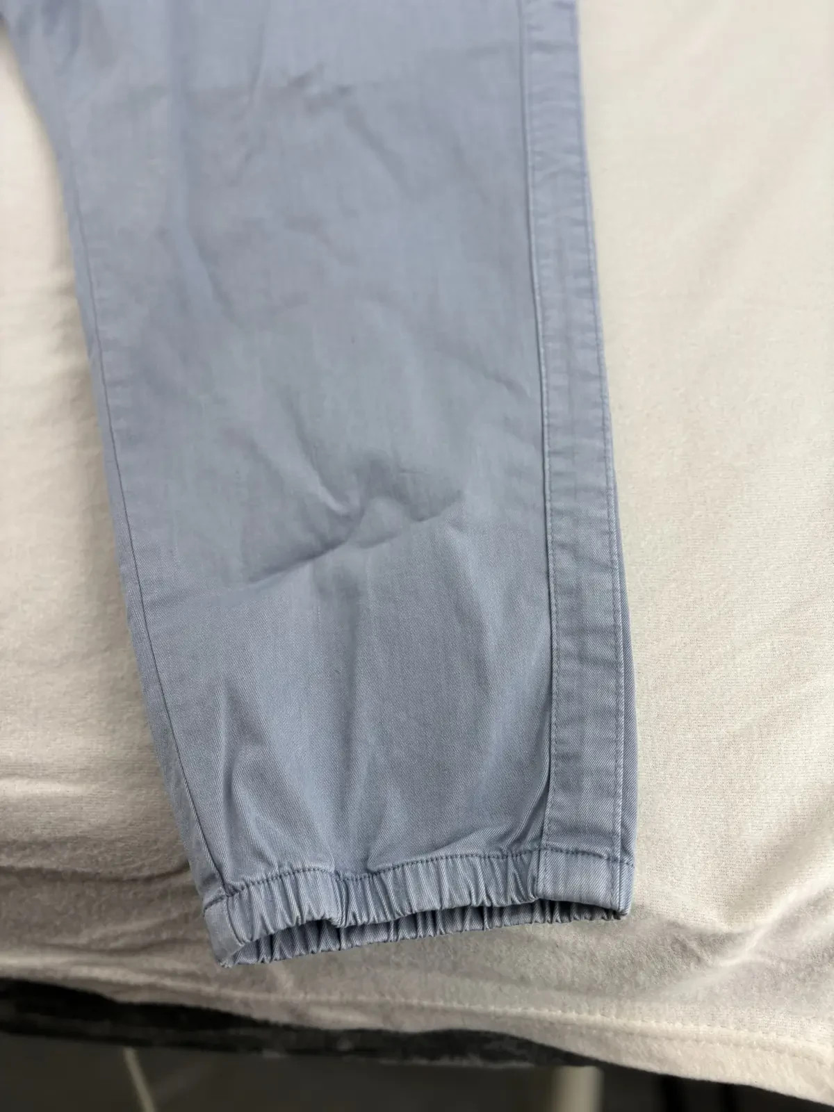 M&S Womens Joggers UK 24 Short Blue Slim Fit Ankle Grazer Stretch Trousers image 2