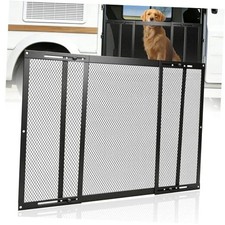 RV Entry Screen Door Protector Grille for Dogs, Adjustable 20 Inch High Black