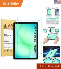 2 Pack Tempered Glass Screen Protector for Galaxy Tab A11/A9 Plus - 9H Hardness