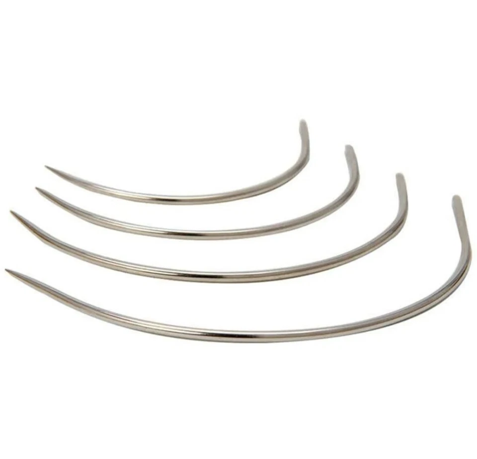 4 gebogene Sattlernadeln Nadeln Polsternadeln  Nähnadeln Leder NEU - Bild 4 von 4