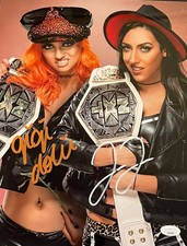 *NXT TAG CHAMPS* NXT WWE GIGI DOLIN & JACY JAYNE DUAL SIGNED 11x14 JSA AUTO