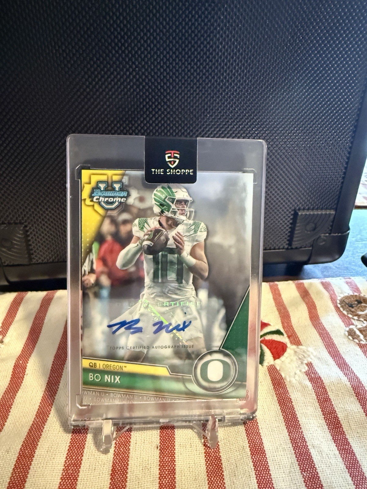 2023 Bowman University Chrome Chrome Prospect Autographs Bo Nix #159