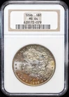 1896 Morgan Silver Dollar MS 64 NGC Uncirculated $1 Coin Toned Toner