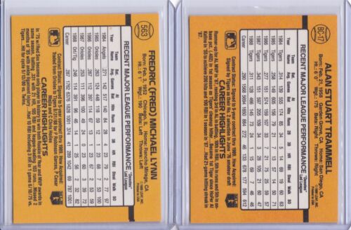 Detroit Tigers 1989 Donruss Baseball Team Set 26 Cards includes DK and MVP - Picture 11 of 11