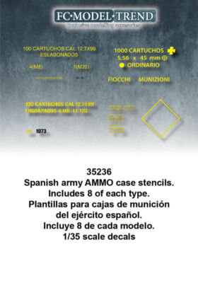 FC Model Trend 1/35 Spanish Ammo Case Stencils Decals