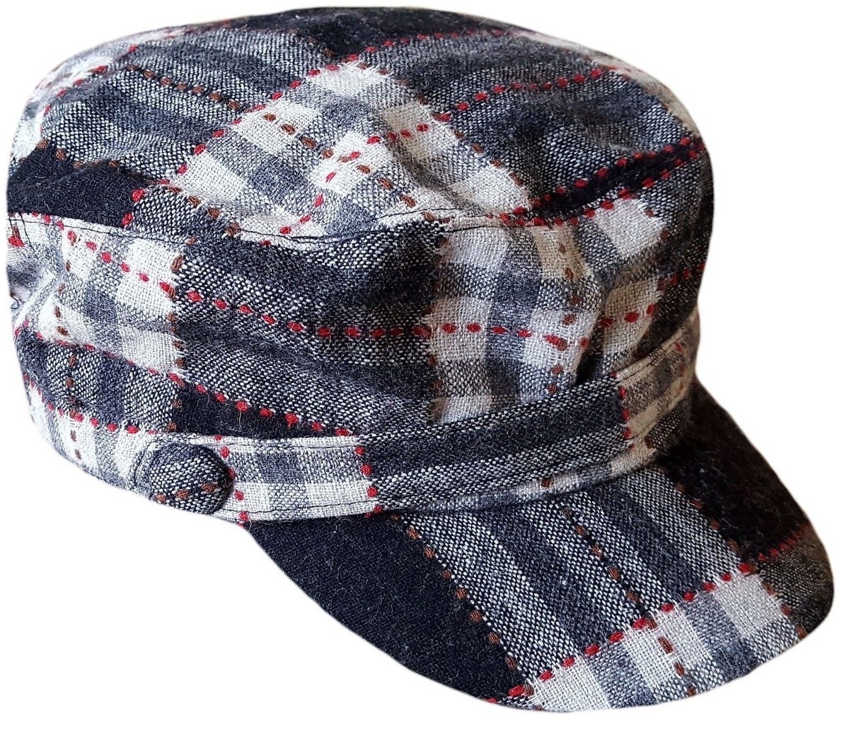 Damen Baker Boy Cap Aus Tweed – Sandfarben, Mit Gummizug (55-60 Cm), Weiches Innenfutter, Stylisches Modeaccessoire