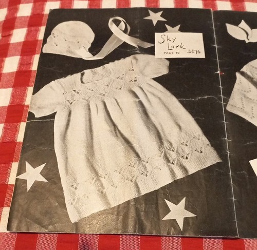 π Sun-glo Baby Series 123 Vintage Knitting babies pattern Bk black & white old - Picture 9 of 11