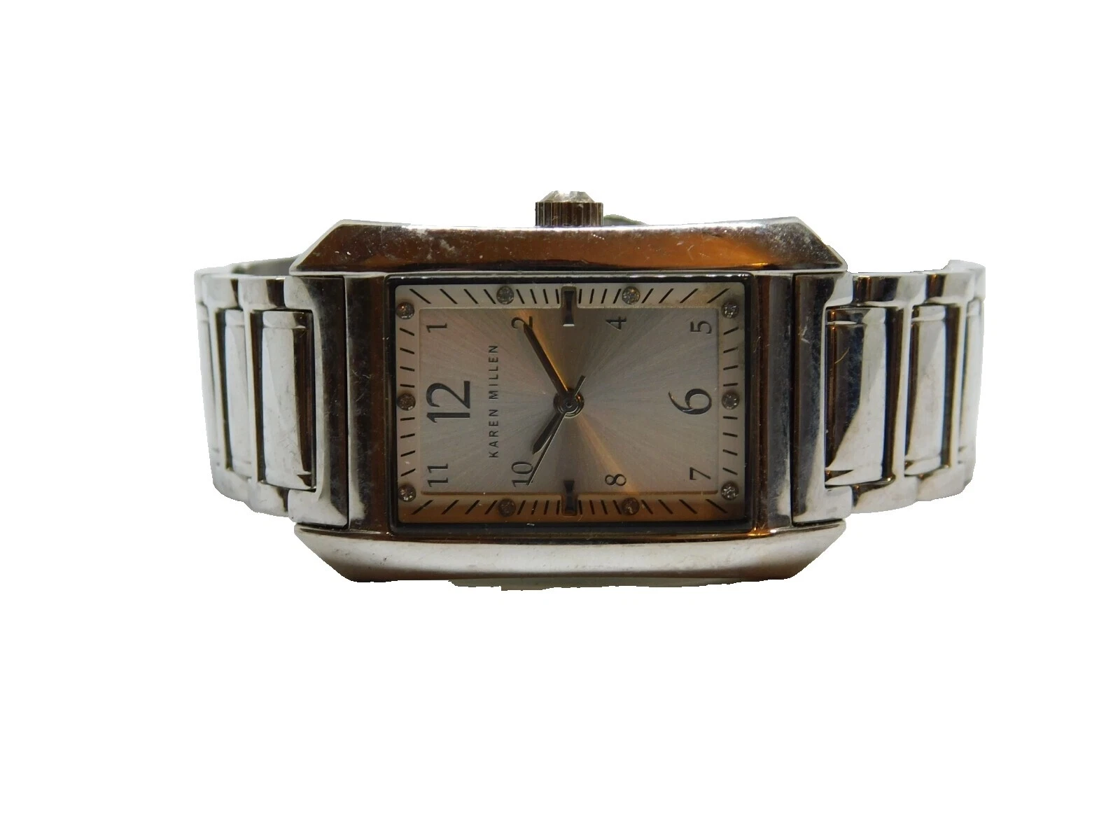 Banda de acero inoxidable de cuarzo Karen Millen Relojes de pulsera