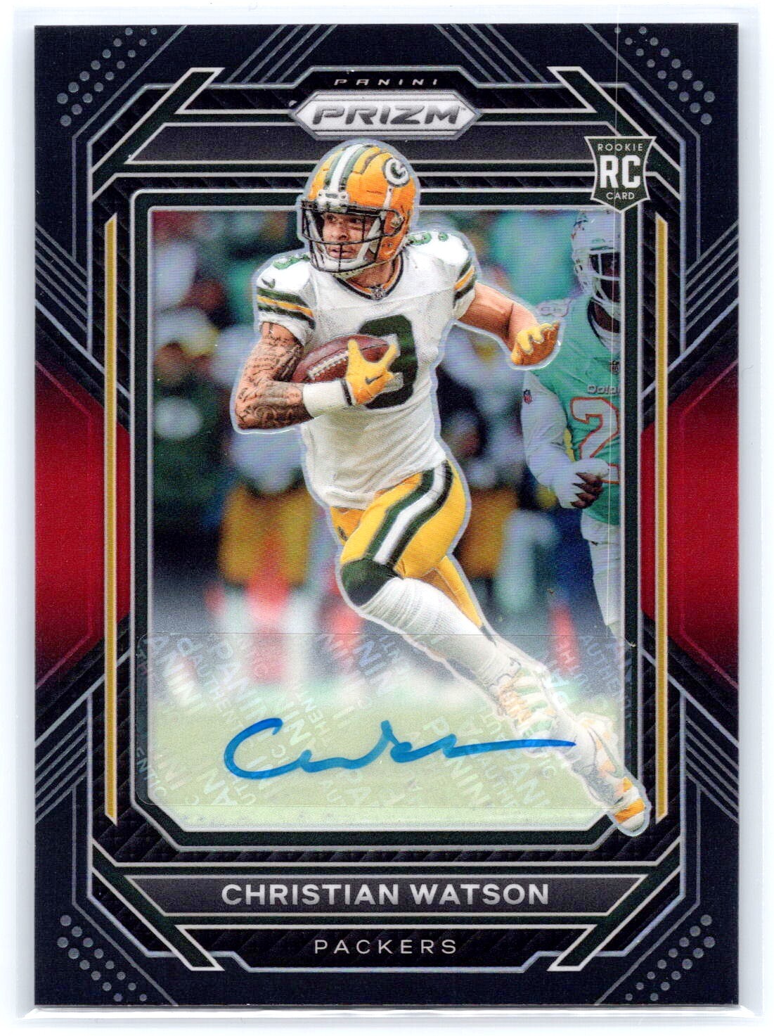 Christian Watson 2022 Chronicles Prizm Black Rookie Signatures Red! 50/99