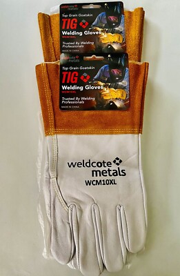 BRAND NEW! 2PAIRS OF WELDCOTE TIG WELDING GLOVES WCM10XL.      **FREE SHIPPING**