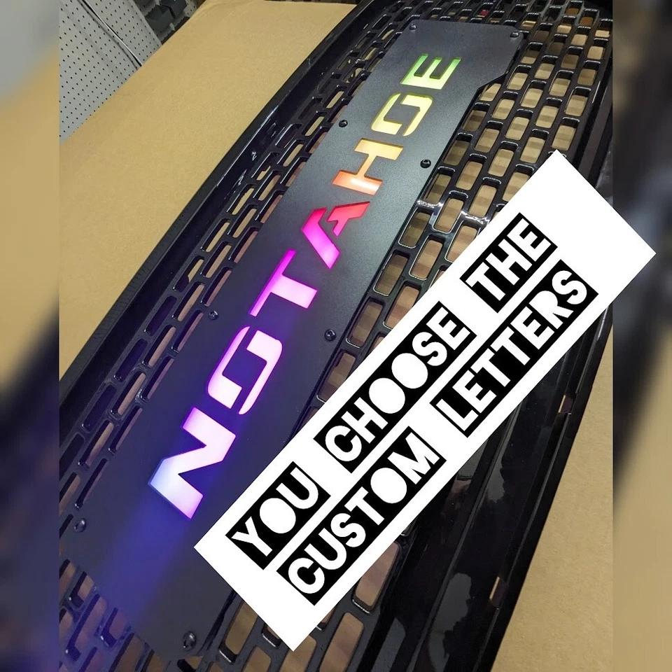 GMC Yukon U 2015-20 elige letras personalizado control remoto a todo color LED insignia de rejilla hágalo usted mismo Foto 2 de 4