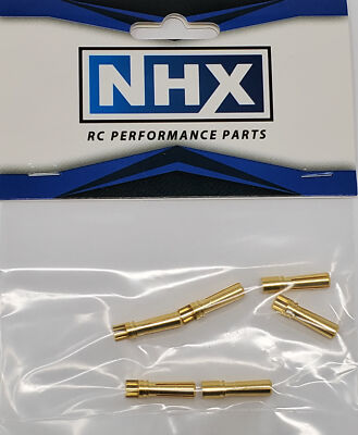 NHX 4.0mm Gold Plated Bullet Adapter Connector Male (6)