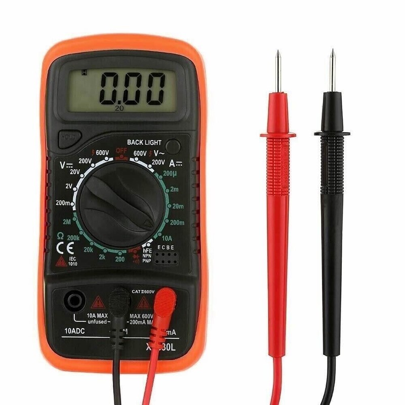 LCD Digital Multimeter Voltmeter Ammeter AC DC OHM Current Circuit Tester Buzzer