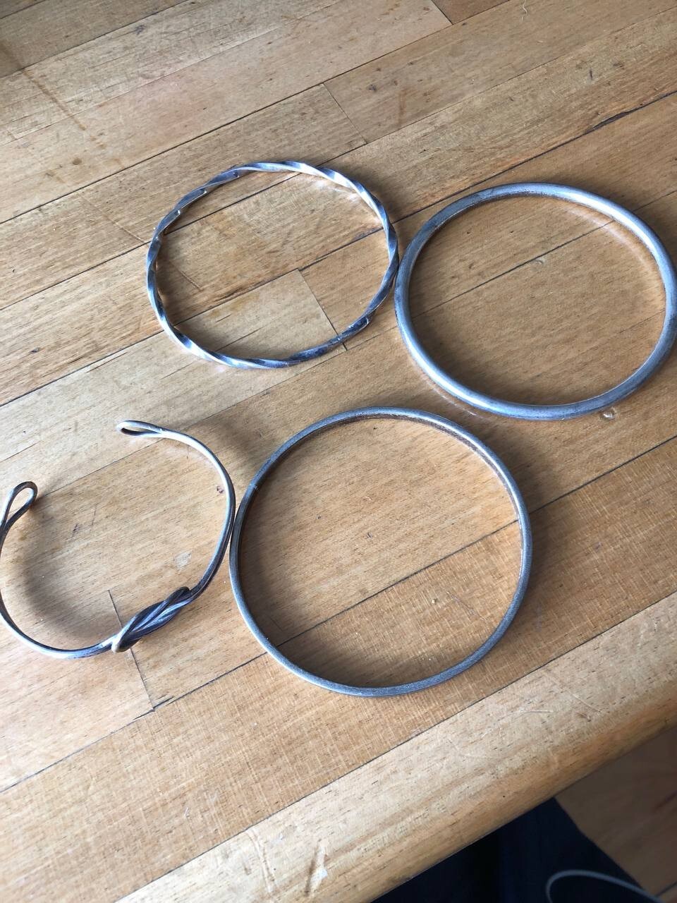 Four Sterling Silver Bracelets Solid 925 Vintage … - image 14